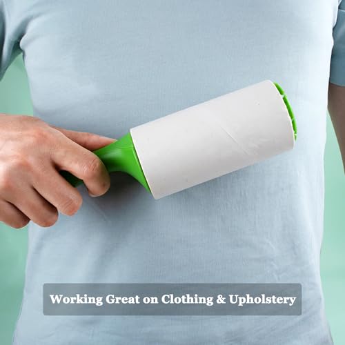 4.6 inch Giant Lint Roller Refills Compatible with Evercare Giant Lint Rollers and T Handle Lint Roller Extreme Stick Pet Hair Remover Adhesive Refills 5 Rolls 60 Sheets per Roll Total 300 Sheets - size: 4.6 inch Giant