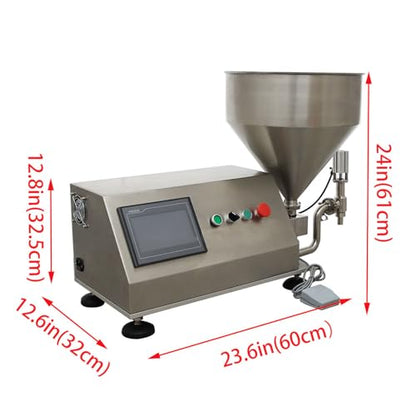 INTSUPERMAI Rotary Pump Paste Liquid Dual Purpose Filling Machine Rotor Pump Filling Machine Water Milk Honey Cream Oil Detergent Filler 220V