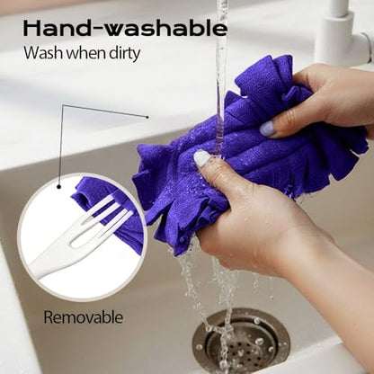 Reusable Dusters for Cleaning, 360° Washable Duster Pads, Heavy Duty Reusable Duster Refills, Electrostatic Fleece Dusting Pads for Home & Office (10PC-Mix) - color: 10pc-mix
