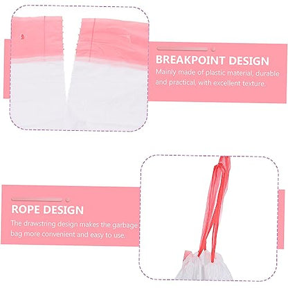 CALLARON 75pcs Large Trash Bags Heavy Duty Garbage Bags Portable Trash Liners Drawstring Refuse Leakproof for Home - color: White