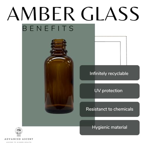 Amber Glass 1 oz Nasal Sprayer! EMPTY, Refillable, Travel Sized, Quality Glass for Saline Applications! (3 Pack) - size: 3 Count (Pack of 1)