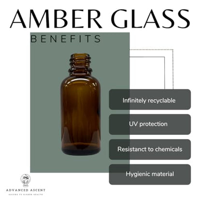 Amber Glass 1 oz Nasal Sprayer! EMPTY, Refillable, Travel Sized, Quality Glass for Saline Applications! (3 Pack) - size: 3 Count (Pack of 1)