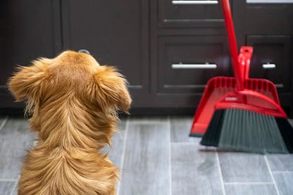 O-Cedar Pet Pro Broom with Step-On Dustpan | Remove 99% with One Sweep | Removes 3 Times More Pet Hair | Quiet Cleaning Tool for Cat and Dog Owners - size: PowerCorner Pet Pro Broom