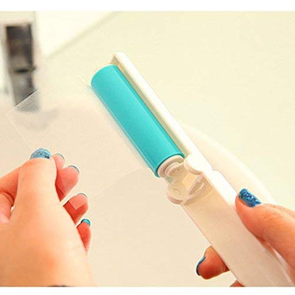 VANTIYAUS Lint Roller（4pcs） Reusable Foldable Portable Clothes Washing Carpet Sheets dust Suction Brush Picker Set Cleaner,Pet Hair Remover Brush(Random Color)