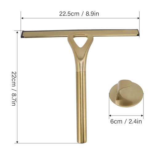 Stainless Steel Squeegee Window Cleaning Glassware Household Tile Squeegees Mirror Scratch Artifact for Glass Cleaner Gold Shower Squeegees