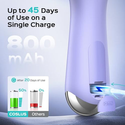 COSLUS Face Scrubber Facial Cleansing Brush: 2 in 1 Spin and Vibration Patented Tech, Silicone Electric Exfoliator Scrubber with Automatic Foaming, Waterproof Face Cleanser Brush for Men (Purple) - color: Purple