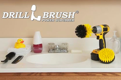 Shower Cleaning Brush - Cleaning Scrub Brush - Bathroom Cleaning Brushes - Tile Cleaning Brush - Tub Cleaning Brush - Scrub Brushes for Drills - Bathroom Power Scrubber - Home Bathroom Cleaning Tools - color: Yellow