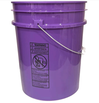 House Naturals 5 Gallon Purple Food Grade Plastic Bucket with Screw on Airtight lid, BPA Free, Made in USA (Pack of 3) (Purple Buckets with Black lids) - color: Purple Buckets With Black Lids