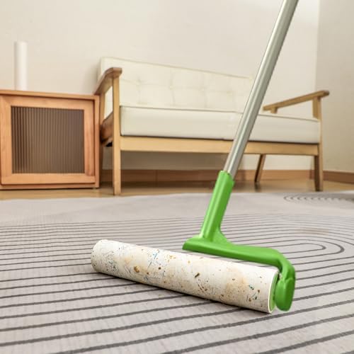 10 inch Mega Lint Roller Refills for Evercare Layers Smart Design Large Floor Lint Rollers Extreme Stick 10'' Wide Sticky Roller Refills 60 Sheets per Roll 5 Pack Total 300 Sheets - size: 10 inch