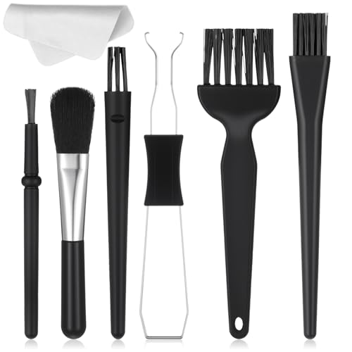 7-in-1 Mechanical Keyboard Cleaning Kit with Wire Keycap Puller, Switch Remover & 5 Anti-Static Brushes, Professional Keyboard Cleaner Tool Set for Computer, Laptop, PCB Motherboard