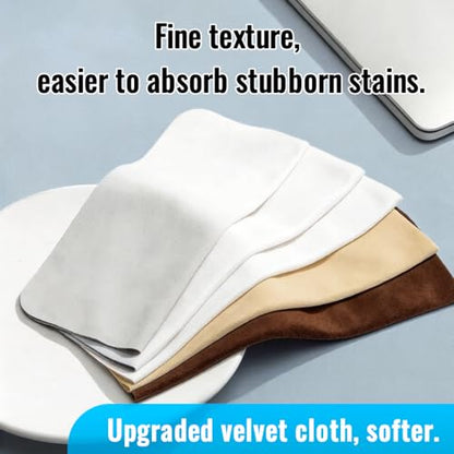 10 Pack Microfiber Chamois Cleaning Cloths, Safety & Scratch-Free Lens Cleaning, Premium Lint-Free Lens Cloth for Glasses, Phone Screen, Camera Lens, Car Screen &Mirror, VR/AR Headset, Reusable, Khaki - color: Khaki