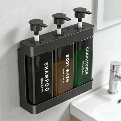 TARSHYRY Extended Nozzle, Dual Installation Method, with Locking Device, Three Chamber Design, 500ml Capacity, Convenient and Practical, Made of ABS Material. (Deep Gray) - color: Deep Gray