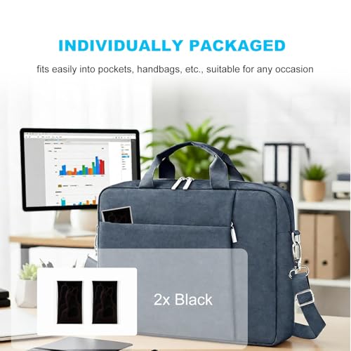 MUBUY-GOL 2 Pack Microfiber Liner Cleaning Cloth 13" with Screen Keyboard Imprint Protection, Laptop Keyboard Protector Compatible with MacBook Neo/Pro/AIR 13" and MacBook Pro 14"-Black - color: Black（2 Pack）, size: 11.4" x 7.7"