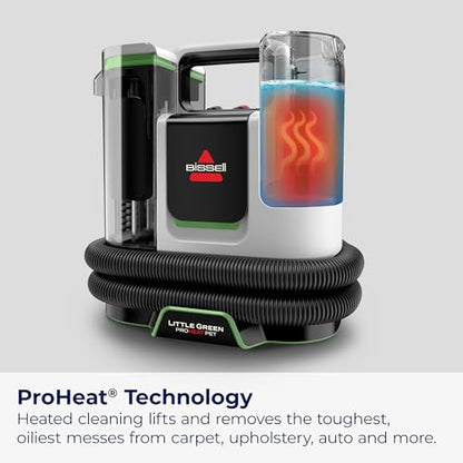 BISSELL® Little Green® Proheat® Pet, Portable Deep Cleaner with Heated Cleaning Technology, Self-Cleaning Tough Stain Tool and Pet Pro Oxy Triple Action Formula Included, 3969 - style: Little Green ProHeat