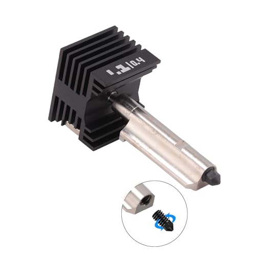 H2D/H2S Hotend 0.4mm Hardened Steel Nozzle Assembly, 2PCS H2D Print Head Replacement Parts Compatible with Bambu Lab H2D H2S A1 Mini Print Head, - style: H2D/H2S Hotend 0.4mm