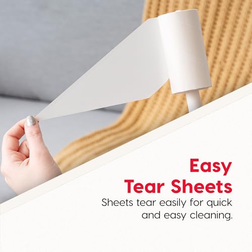 IRIS USA Extra Sticky Lint Rollers, 6 Pack of Standard Refills Only - No Handle/Cover Included - 90 Sheets/Roll, 540 Sheets Total, for Dog Cat Pet Hair On Clothes, Couch, Bed, Floor, Car, Stairs - size: Standard Refills - 6 Count