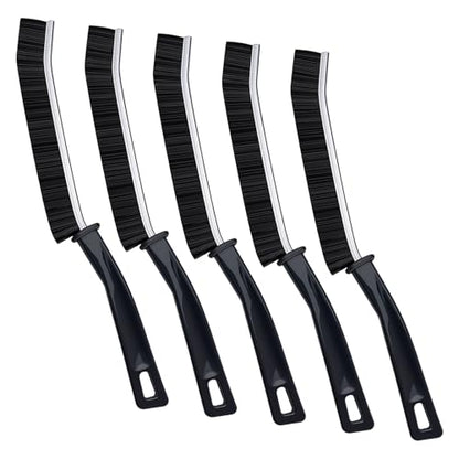 Hard-bristled Crevice Cleaning Brush Gap Cleaning Grout Brush for Kitchen Bathroom Bathtubs(Black,One Size) - color: 5 Pack Black