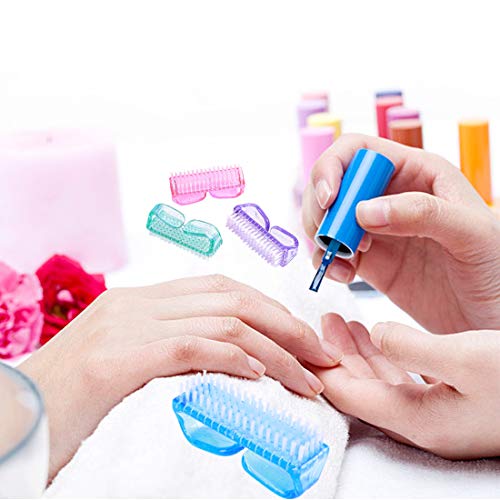 6 Pack Handle Grip Nail Cleaning Brush, Fingernail Brush Cleaner Scrub Brush Kit for Toes Shower and Women & Men & Pets (Color a) - color: Color a