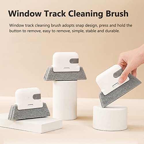 HERCHR Window Groove Cleaning Brush, Window Track Cleaning Tools Sliding Door Track Cleaner Groove Cleaning Tool