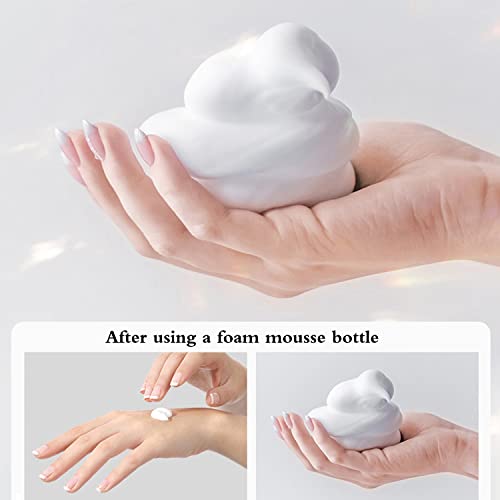 2 PCS-Foaming Soap Dispenser, Hand Soap Dispenser, Refillable Foam Liquid Hand Soap Empty Plastic Pump Bottle Container for Bathroom Vanities, Kitchen Sink, Hospital, Clinic（17 oz ） (Transparent) - color: Transparent