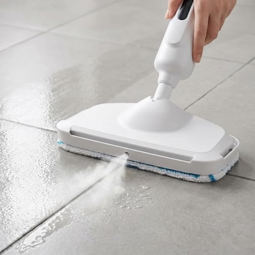 Steam Mop for Hardwood Floors, Tile, Grout, Laminate, and Vinyl - Multi-Functional Steam Cleaner with Reusable Washable Pads and Handheld Attachments