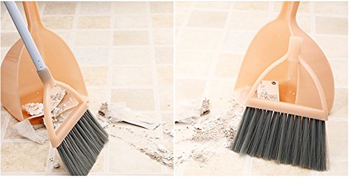 Mini Broom with Dustpan for Kids,Little Housekeeping Helper Set (Light Orange) - color: Light Orange