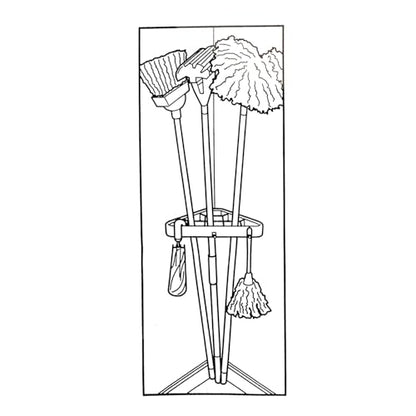 Corner Broom and Tool Holders (Set of 2)