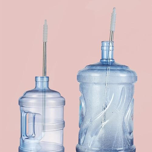 Stainless Steel Water Bucket Bottle Brush, Long Handle Scrubbing Brush, Suitable for Cleaning 1 to 5 Gallon Buckets, Bendable Replaceable Brush Head Bottle Cleaning Brush (17in Handle)