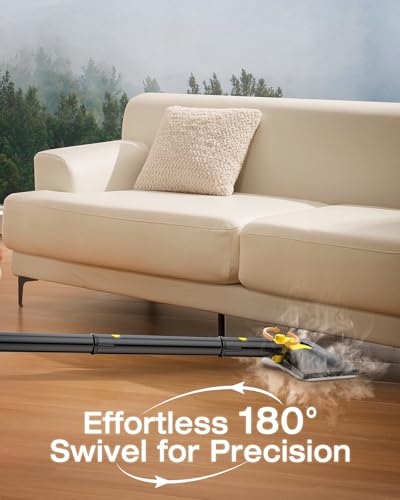 10-in-1 Steam Mop with Detachable Handheld Steamer,350ml Tank, 10s Heat-Up, 248°F Steam Cleaner, 2-Level Control and Swivel Head for Floor,Carpet,Tiles, BBQ grill,Car Accessories Dark Grey - color: Dark Grey