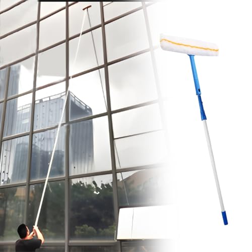 Professional Glass Cleaning Kit - Heavy Duty 2-in-1 Washer with Extendable Pole (12m/39.4ft) for Small Business, Window Cleaning Equipment, Streak-Free Shine - color: 9m/29.5ft