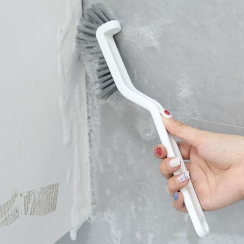 Multifunctional House Corner Gap Cleaning Brush Long Handle Angled Bristles Groove Brush Bathroom Kitchen Cleaning Tools 29cm