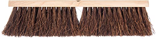 SPARTA Flo-Pac Garage Sweep with Palmyra Bristles, Heavy Duty Broom Head for Indoor and Outdoor Use on Rough Surfaces, 18" Long, 1 Count, Natural