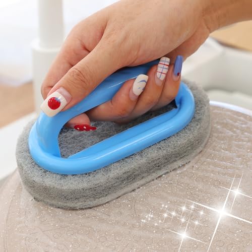 1 Piece Ergonomic Handle Cleaning Brush Reusable Kitchen Pan Pot Dishwashing Scouring Pad Brush Household Tableware Clean Tools 14 * 8.5cm