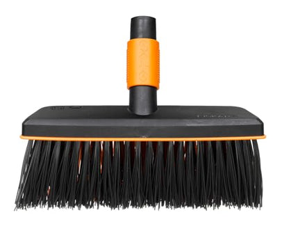 Fiskars All-Purpose Broom, Broom Head, Width: 26 cm, Plastic Bristles, Black/Orange, QuikFit, 1001417 - style: All-purpose broom (26 cm)