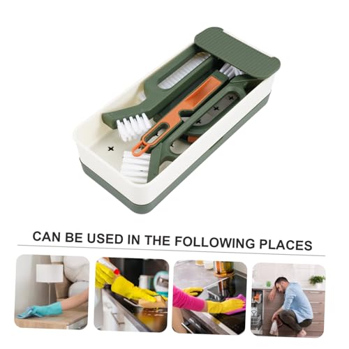 Multifunctional Crevice Gap Cleaning Brush for Narrow Spaces Plastic Small Scrub Tool for Window Tracks Countertops Corners Household Cleaning Aid