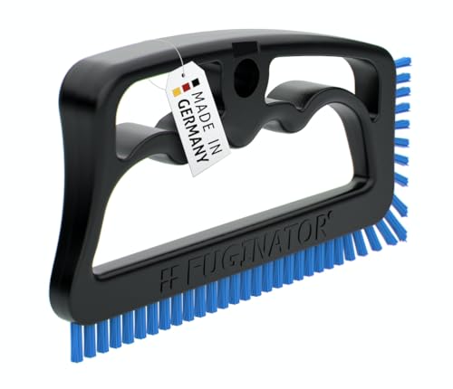 Fuginator Scrub Brush for Tile and Grout: Stiff Nylon Bristle Scrubbing Brush - Bathtub and Shower Scrubber for Floor Joints and Tile Seams - Cleaning Brush (Black/Blue) - color: Black/Blue