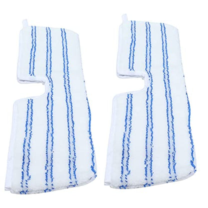 2 Pack Microfiber Mop Replacement Heads Compatible with O-Cedar Dual Action Flat Mop for Dry/Wet Use, Machine Washable Reusable Flip Mop Refills All Surface Cleaning(Blue White Stripe) - color: Blue & White Stripe Microfiber Mop Pads | Reusable, Machine-w