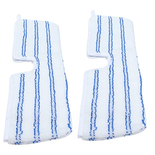 2 Pack Microfiber Mop Replacement Heads Compatible with O-Cedar Dual Action Flat Mop for Dry/Wet Use, Machine Washable Reusable Flip Mop Refills All Surface Cleaning(Blue White Stripe) - color: Blue & White Stripe Microfiber Mop Pads | Reusable, Machine-w