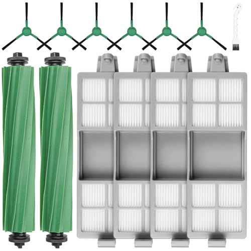 13 Pcs Replacement Parts Compatible with iRobot Roomba 205 DustCompactor Vac Robot Vacuum, Accessories Kit include 2 Main Brushes, 4 Filters, 6 Side Brushes, 1 Cleaning Tool - size: 205 accessories kit