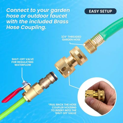 24 Feet Reach Solar Panel Cleaning Brush & Pole Kit Window Cleaner Solar Panel Cleaning System Washing Tool Professional Solution: Scrubber Brush & Spray Washer Water Fed Pole w/Squeegee - size: 24 FT