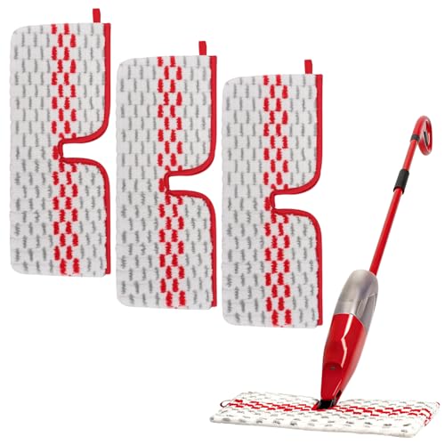 Spray Mop Pads Compatible with Oceda ProMist MAX Microfiber Spray Mop - Mop Replace Head for Dry/Wet Use - Reusable Washable Dust Mop Refills for Floor Cleaning,3 Pack - color: 3 Pack