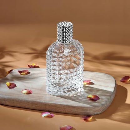 100ml/3.4 Oz Glass Spray Bottle Perfume Atomizer,Empty Travel Refillable Perfume Spray Bottle with 3 Kinds of Dispenser (A1) - style: A1