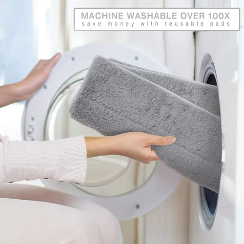 MAYSHINE 12 Pack Microfiber Head Flip Mop Refill Washable Pads Cleaning Replacement for Wet Mop and Dry Dust Mop, Machine Washable, 15.4 X 8.8 Inches, All Surface Cleaning - size: 12 Pack