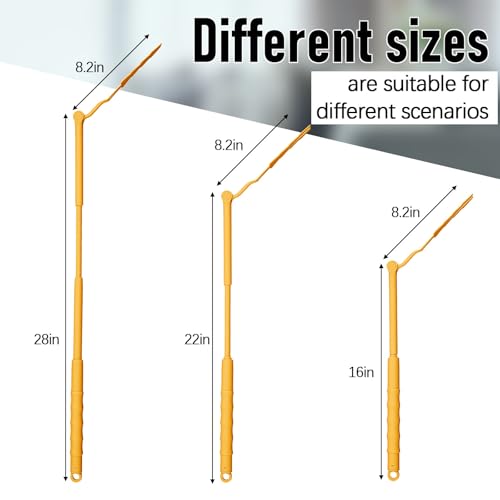 Colingmill 4 Pcs 3 ft Replacement Handles Compatible with Duster Refills, Long Extended Handle Only, Adjustable Length for Ceiling Fans, Blinds, Shelves, Windows, Foldable & Extendable (Yellow) - color: Yellow
