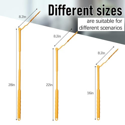 Colingmill 4 Pcs 3 ft Replacement Handles Compatible with Duster Refills, Long Extended Handle Only, Adjustable Length for Ceiling Fans, Blinds, Shelves, Windows, Foldable & Extendable (Yellow) - color: Yellow