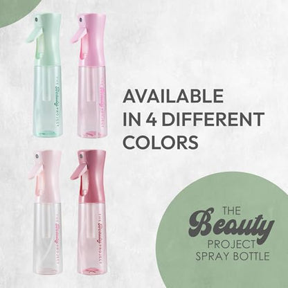 Spray Bottle Mister for Hair - Continuous Mister, Fine Water Mist, Trusted by Professional Salons & Barbers, 10.1oz - Clear Bottle (Sage) - color: Sage
