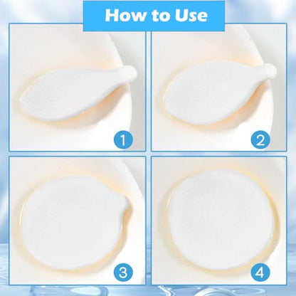 Facial Sponge Compressed,60 Pcs PVA Professional Makeup Removal Wash Round Face Sponges Spa Pads Exfoliating Cleansing for Women,White - color: White