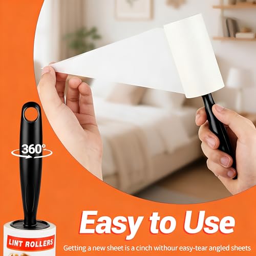 Lint Roller 220 Sheets with 2 Handle, Lint Rollers for Pet Hair Extra Sticky,Pet Hair Remover for Laundry, Lint Rollers for Pet Hair on Clothes, Furniture & Car - Dog & Cat Hair Removal Tool
