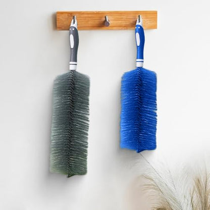 2026 Upgraded Fan Cleaner Brush – Bendable Dusting Tool for Blinds & Electronics, Reusable Microfiber Dust Collector, No-Disassembly Deep Cleaning for AC, Vents (Blue) (2pcs Grey) - color: 2pcs Grey