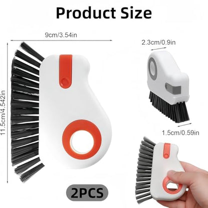 2 in 1 Groove Cleaning Brush,Window Track Cleaner, Effective Window Sill Cleaner Tool Perfect for Sliding Door Tracks and Glass Door Grooves for Home Bathroom Kitchen Use